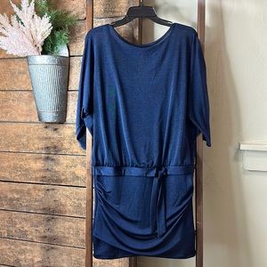 WHBM Navy Blue Shimmer Mini Dress women’s size Small EUC